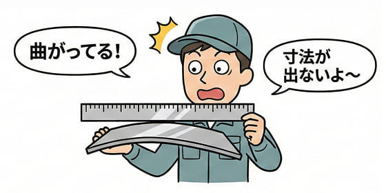 加工後の歪み